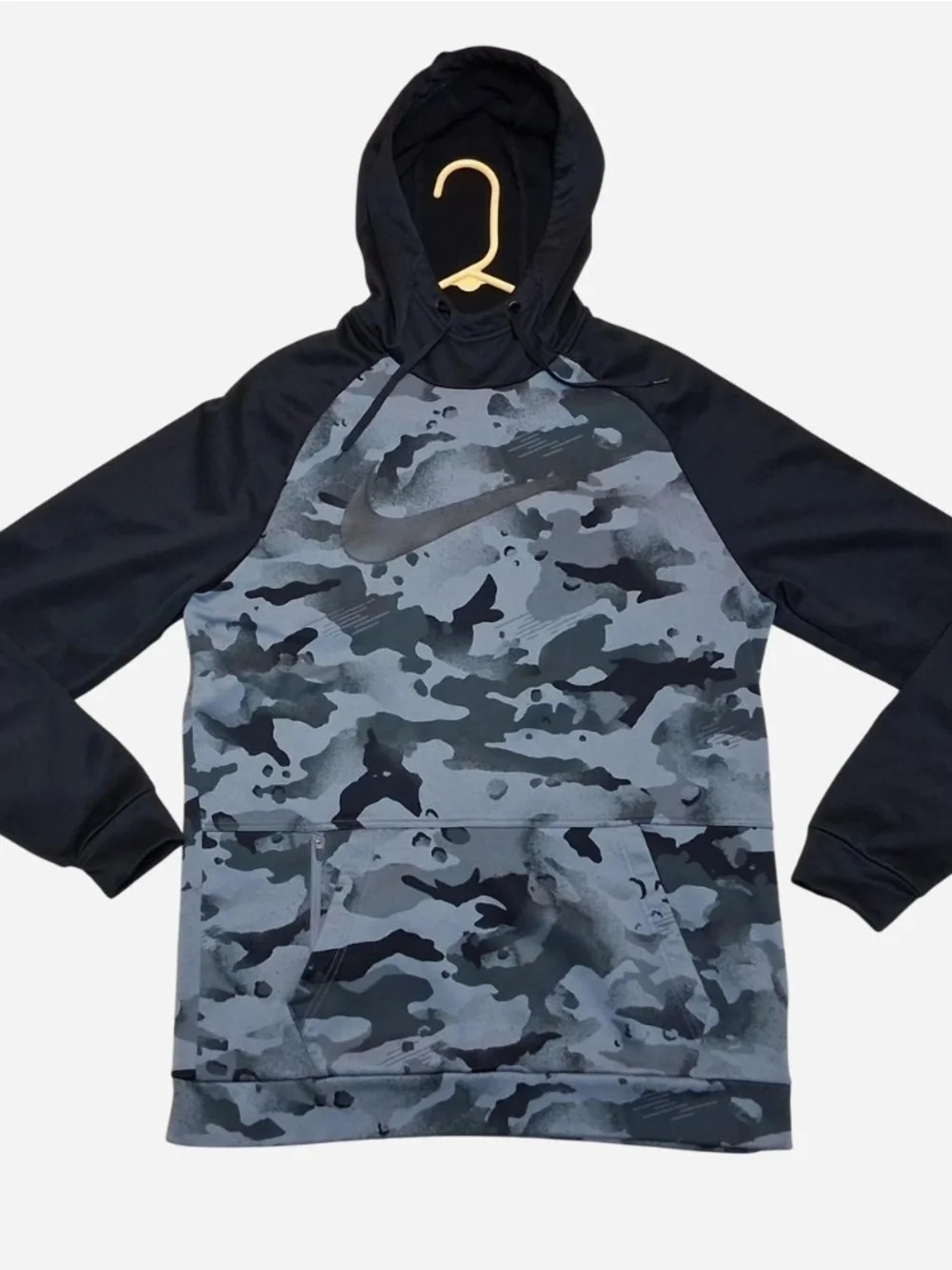 Nike Black & Gray Dri-Fit Camo Hoodie Pullover